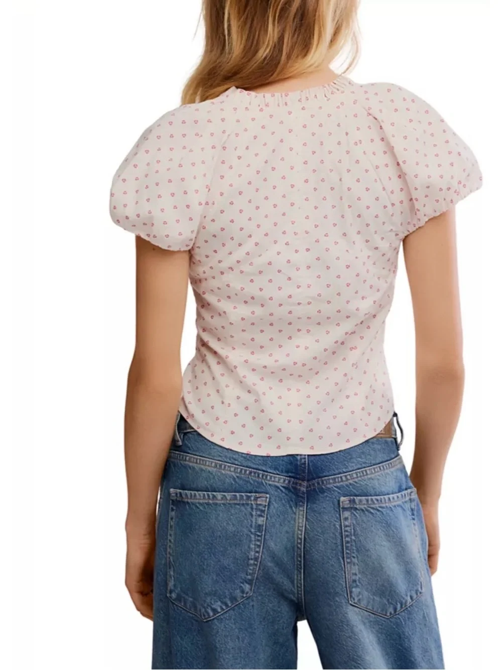 Free People Summer Short Sleeve Blouse